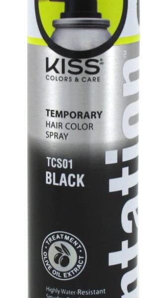 Kiss Tintation Temporary Color Spray Black 2.82 Ounce (Pack of 3), $21.64