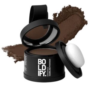BOLDIFY Hairline Powder - Root Touch Up Hair Color for Gray Coverage - Bald Spot Concealing Hair Powder for Women & Men - 48-Hour Stain-Proof - Medium Brown, $17.95
