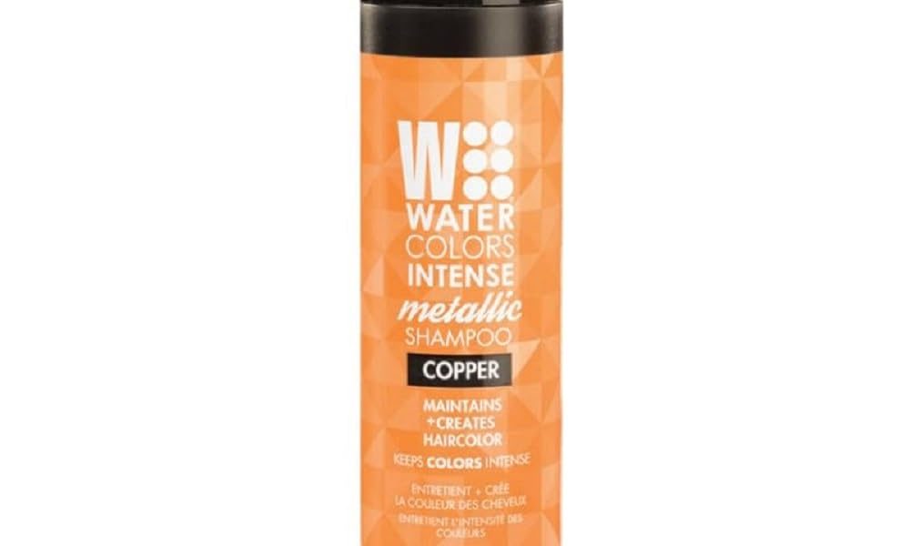 Watercolors INTENSE METALLIC Semi Permanet Color Depositing Shampoo-Sulfate & Paraben Free to Maintain & Enhance Hair Color 8 fl oz – COPPER, $21.98