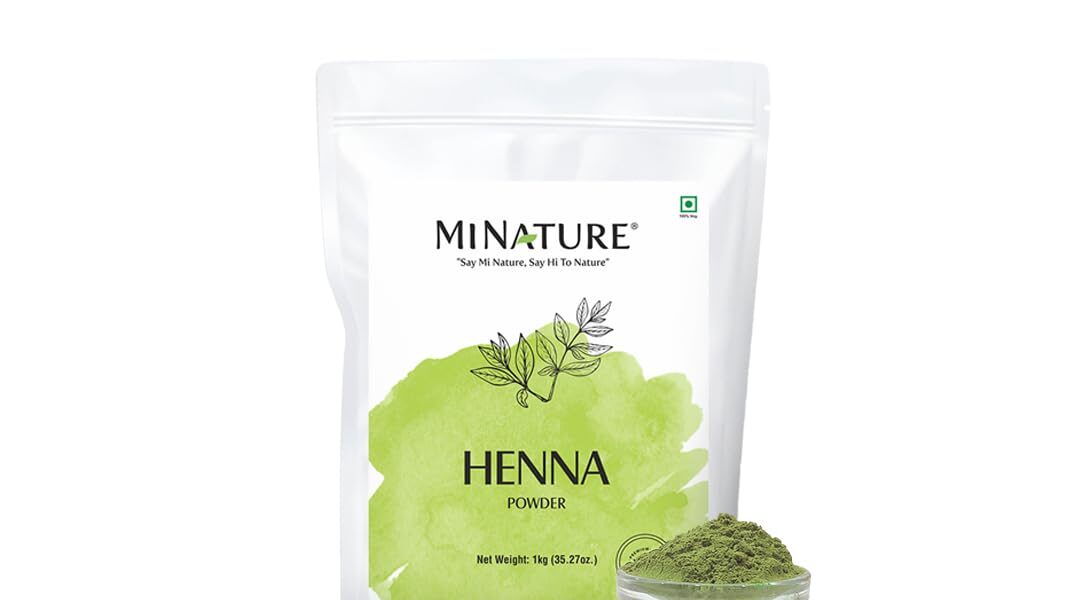 mi nature Henna Powder (Lawsonia inermis) for Hair Dye| Natural Hair Color| Henna Mehandi Powder for Hair | from Rajasthan| No Added Presevative | 1kg (35.27Oz) (1000 Gram), $18.99