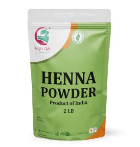 Triple Sifted Henna Powder For Hair | 2 Pound Bulk Pack | 100% Pure Henna Powder | Zero Chemicals, Best results | By Yogi's Gift, $20.99