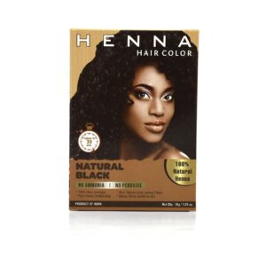 30 Minute Enriched with Herbs Semi Permanent Powder - Harsh Chemical Free Black Hair Dye for Men and Women (Natural Black), $7.00