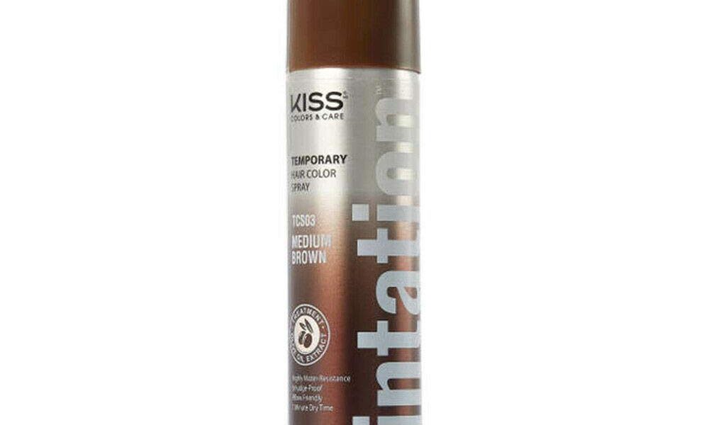 Kiss Tintation Temporary Hair Color Spray, 2.82 Ounce (Medium Brown), $9.99