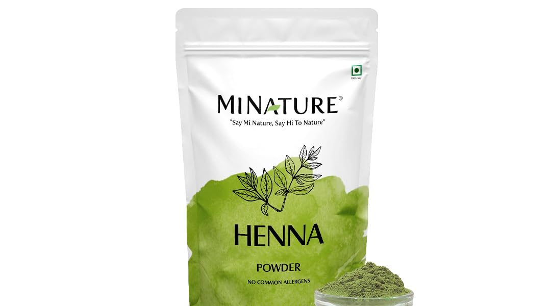 mi nature Henna Powder (Lawsonia inermis) | Natural Hair Color| Mehandi Powder for Hair | from Rajasthan| Presevative Free | 226gm (7.97Oz), $8.99