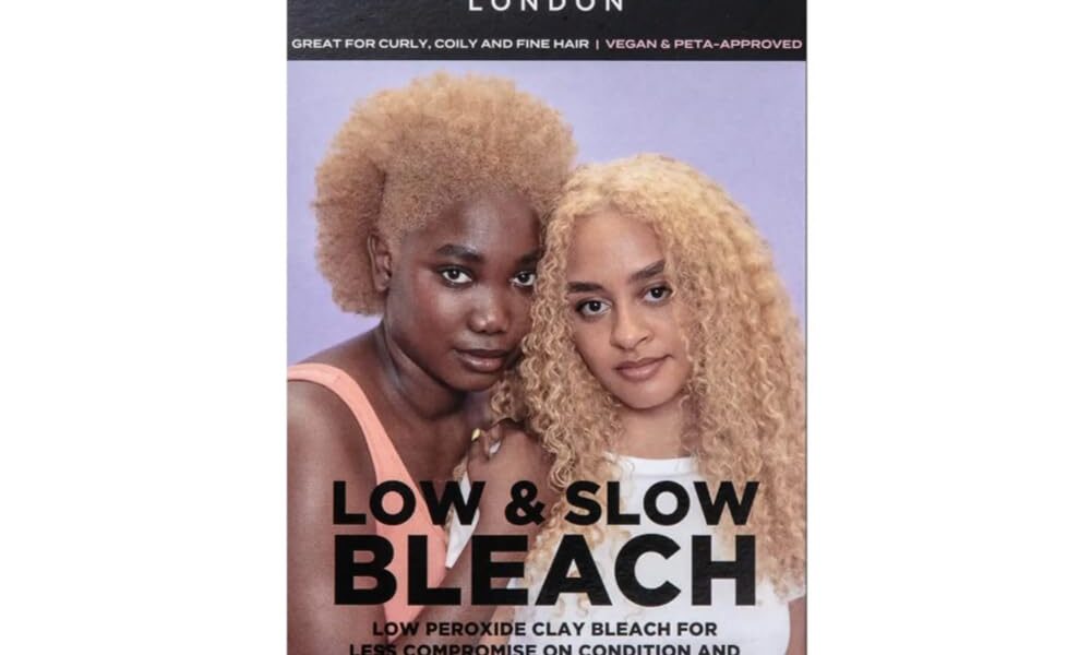 Bleach London Low and Slow Bleach Kit – Gentle Lightening for Curly, Coily and Fine Hair – Lifts Up to 6 Levels – Includes Bond Restoring Mask – Suitable for All Hair Types – (Complete Kit), $15.00