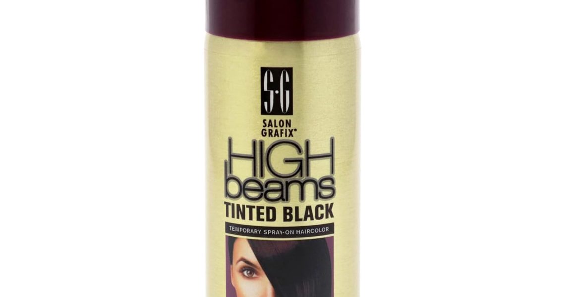High Beams Tinted Black Temporary Spray – No Bleach Hair Color for Women and Men – Temporary Hair Dye for Subtle Highlights – Black Auburn – 2.7 oz, $5.99