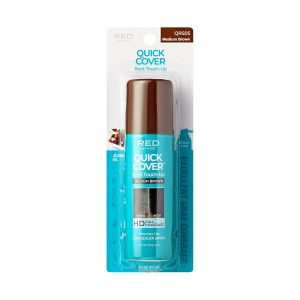 Red by Kiss Quick Cover Root Touch-Up Spray, Waterproof & Smudge-Proof Gray Coverage, Quick-Dry Formula with Jojoba Oil, Lightweight & Travel-Friendly (Medium Brown, 2oz), $6.99