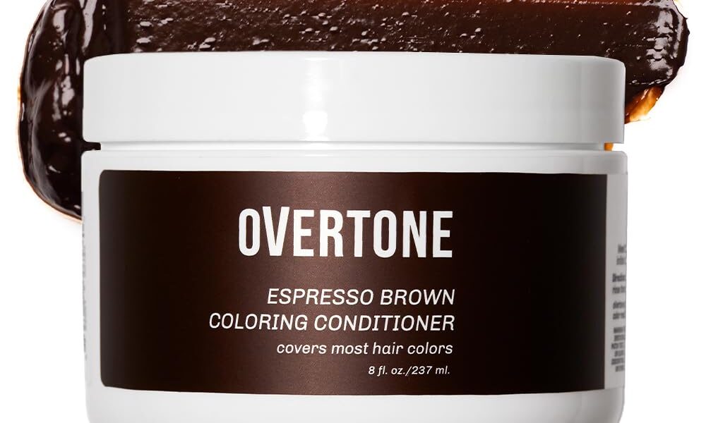 oVertone Haircare Color Depositing Conditioner – 8 oz Semi Permanent Hair Color with Shea Butter & Coconut Oil – Temporary Hair Color Dye – Vegan, Cruelty-Free – Espresso Brown., $32.00
