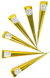 ALMAS Henna Hair Color Cones - 6 Pack of Ready-to-Use 100% Natural Hair Dye Tubes in Reddish Brown, 30g Each, $9.99