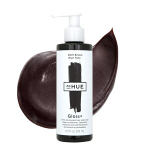 dpHUE Gloss+, Dark Brown - 6.5 oz (8-12 Applications) - Semi-Permanent Hair Color & Conditioner - Lasts Up to Eight Washes - Paraben, SLS & SLES Sulfate Free - Vegan, Leaping Bunny Certified, $38.00