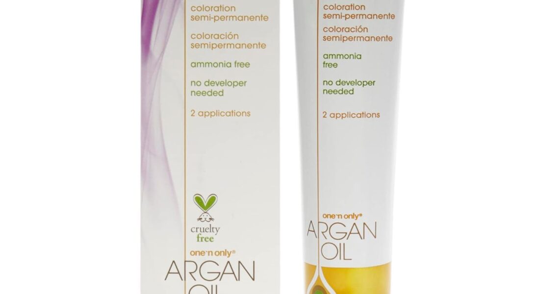 One N’ Only Perfect Intensity Semi Permanent Hair Color – Vibrant Hair Dye Made with Argan Oil – Delivers Vibrant, Accurate Color – No Developer Needed – Pure Purple (3 oz), $10.48