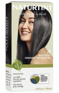 Naturtint 1N Ebony Black Permanent Hair Color (Pack of 1), Ammonia Free, Vegan, Cruelty Free, up to 100% Gray Coverage, Long Lasting Results (Packaging may vary), $14.99
