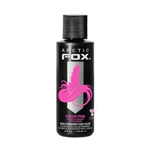 ARCTIC FOX Vegan and Cruelty-Free Semi-Permanent Hair Color Dye (4 Fl Oz, VIRGIN PINK), $13.99