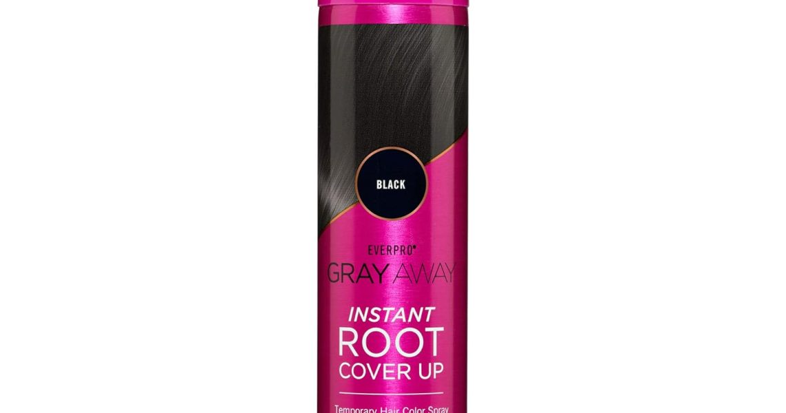 EVERPRO Gray Away Instant Root Cover Up Spray 2.5oz – Black, $8.97