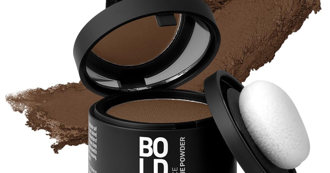 BOLDIFY Hairline Powder – Root Touch Up Hair Color for Gray Coverage – Bald Spot Concealing Hair Powder for Women & Men – 48-Hour Stain-Proof – Light Brown, $17.95