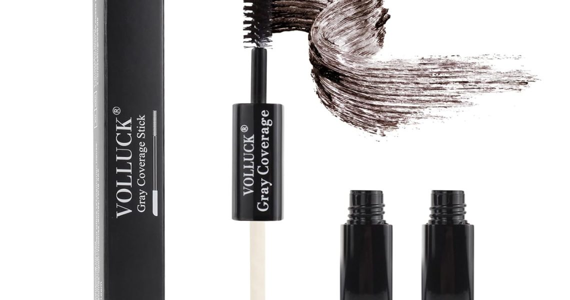Root Touch Up Stick, Instant Gray Hair Cover Concealer, 2-In-1 Double Head Hair Color Finishing Stick, Hair Mascara Brush for Eyebrow& Beard (Light Brown, 0.23 Fl oz), $6.98