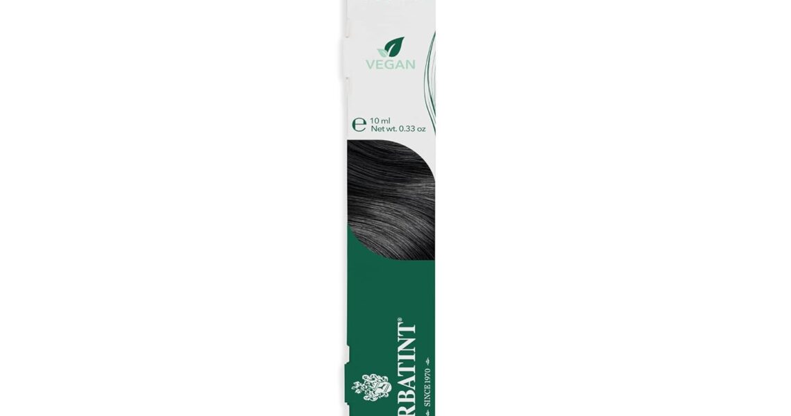 Herbatint Temporary Hair Touch-Up – Instantly Mask Grey Roots Between Coloring with Easy To Apply Precision Brush Kit – Natural-Looking Concealer For Black Hair – Vegan – .33 oz, $15.99