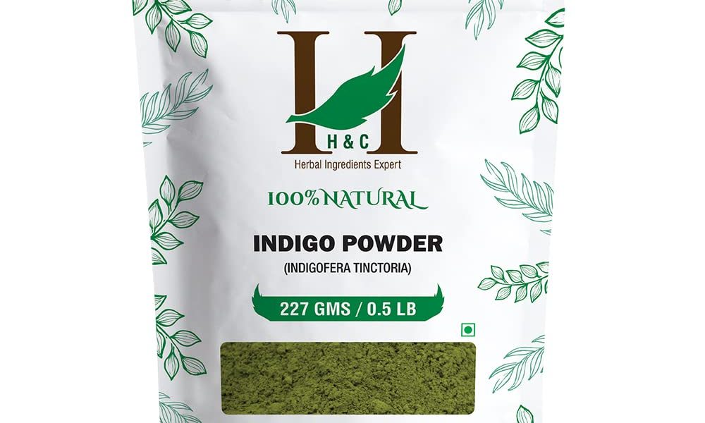 100% Natural Indigo Powder for Hair (227g / (1/2 lb) / 8 ounces) Indigofera tinctoria to color your hair brown to black, $8.00