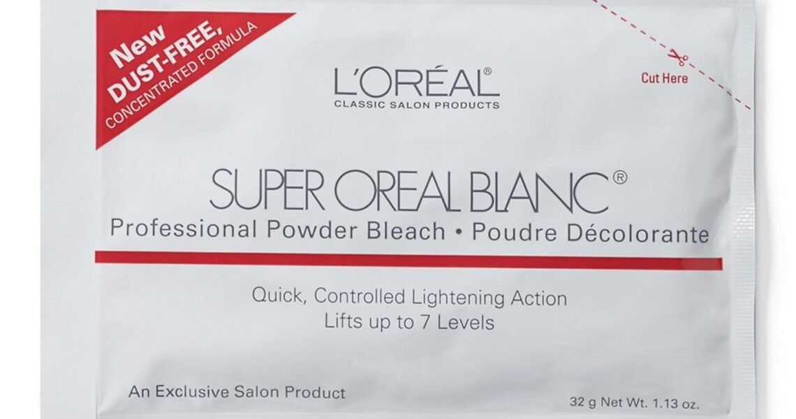 L’Oral Technique Super Oreal Blanc Hair Lightener – Off-the-Scalp Bleaching Powder, No Drip, Creamy Formula, $7.20
