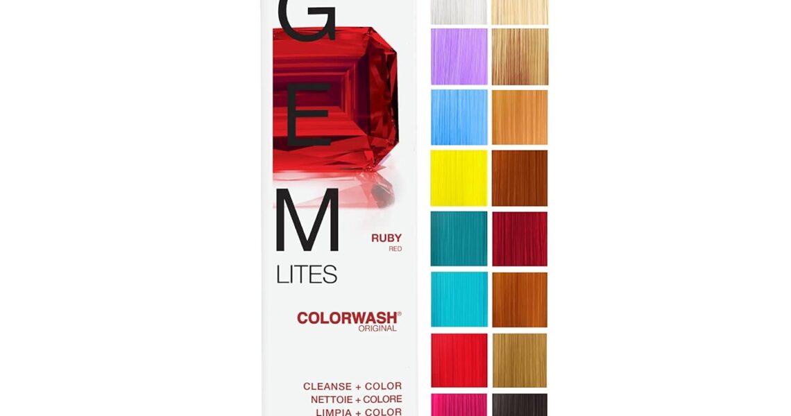 Celeb Luxury Gem Lites Colorwash, Professional Semi-Permanent Hair Color Depositing Shampoo, Ruby, $36.50