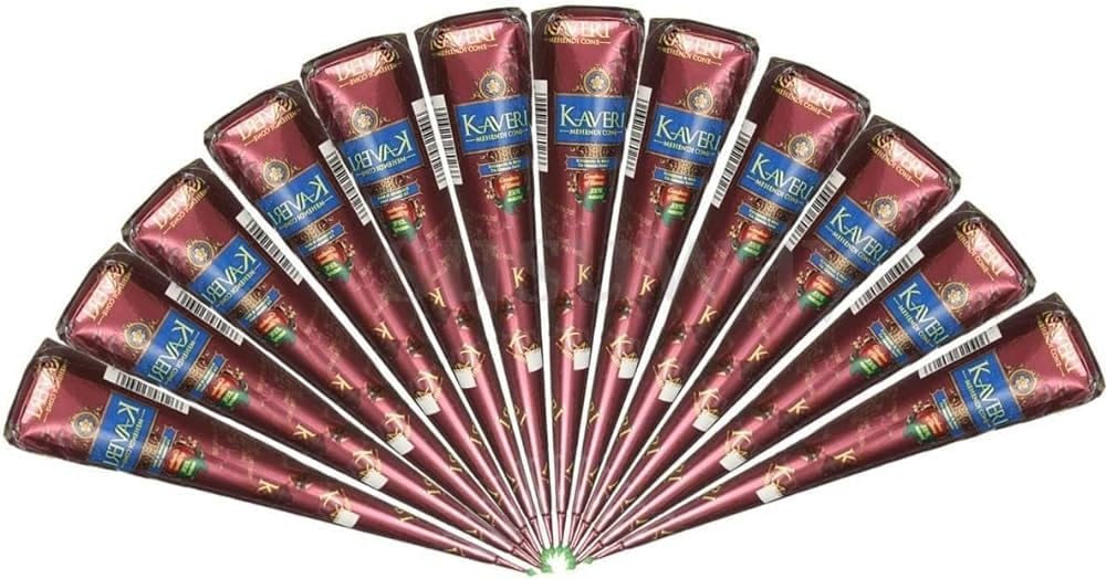 12 Pack Cones Natural Ready to Use Henna Paste Hair Color Hair Dye Cones, $9.99