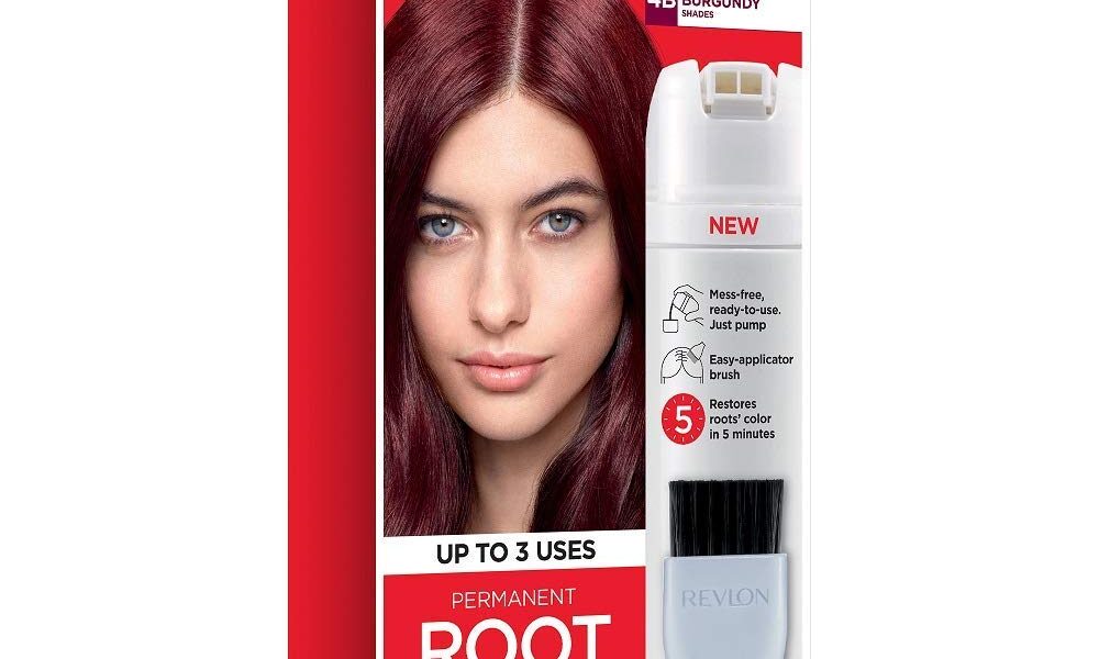 Revlon Permanent Hair Color, Permanent Hair Dye, At-Home Root Erase with Applicator Brush for Multiple Use, 100% Gray Coverage, Burgundy (4B), 3.2 Fl Oz, $7.95