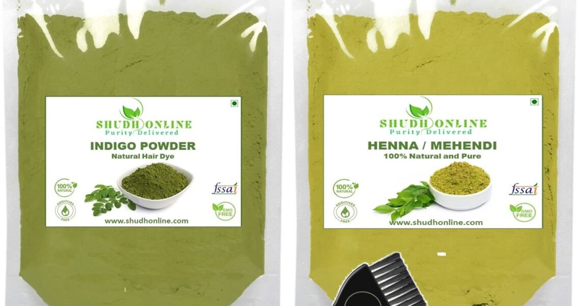 Indigo Powder Organic and Black Henna Powder for Hair Combo (7oz – 3.5oz each) – Henna Indigo For Hair Dye – Natural Black Hair Color (200g), $6.89
