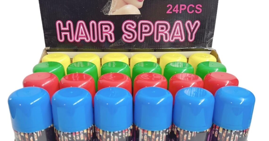 Temporary Hair Color Spray 24 Cans Assorted 6 Colors Fast-Drying, Non-Sticky, Non-Damaging,, $51.99