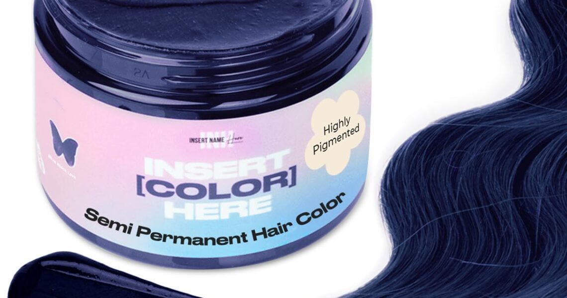 INH Semi Permanent Hair Color | Color Depositing Conditioner | Blue Black Hair Dye | No Bleach & No Peroxide Temporary Tint for Women & Men | Vegan, Ammonia Free, & Sulfate Free | Ready to Use, 6oz, $18.00