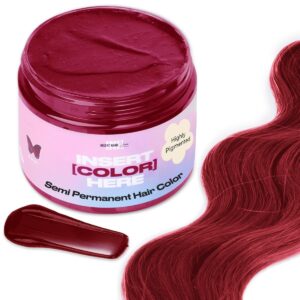 INH Semi Permanent Hair Color | Color Depositing Conditioner | Ruby Red Hair Dye | No Bleach & No Peroxide Temporary Tint for Women & Men | Vegan, Ammonia Free, & Sulfate Free | Ready to Use, 6oz, $18.00