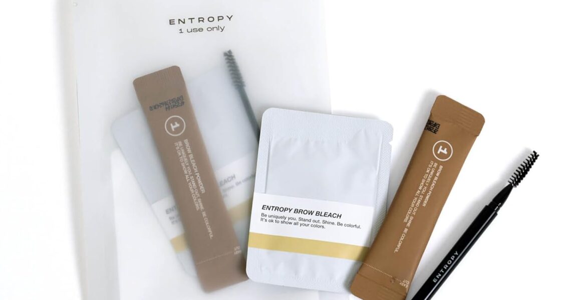 ENTROPY MAKEUP One-Use Brow Bleach Kit  Quick & Easy Eyebrow Lightening for All Hair Colors, Single Application, Gentle & Hypoallergenic Formula, Lasts Up to 4 Weeks, $8.99