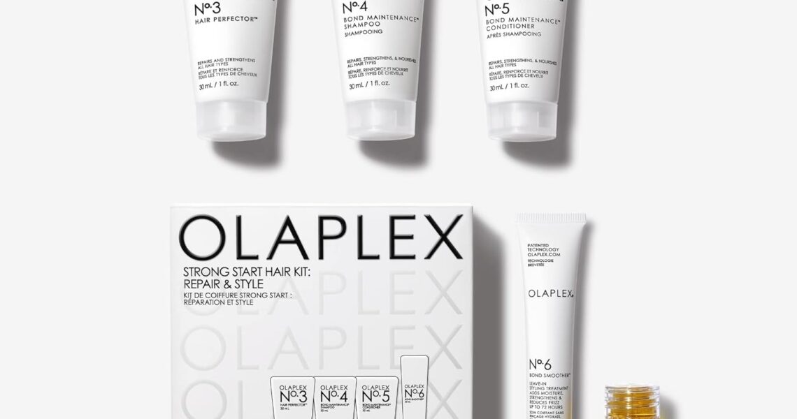 Olaplex Strong Start Haircare Kit: Repair & Style, No. 3, 4, 5, 6, 7, Strengthens & Adds Moisture, Frizz Control, Adds Maximum Shine, For All Hair Types, $30.00