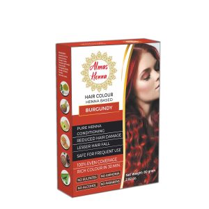 Almas Henna 80 GRAM Hair Color, Burgundy, 100% Organic Henna Powder Infused with Goodness of Herbs, Natural Henna Hair Color For Soft Shiny Hair, 2.82 OUNCE, $7.99