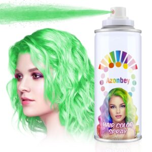 Temporary Root touch Up Hair Color Spray,Temporary Hair Color Wax,Azonbey Hair Wax Dye Pomades,Washable Hair Coloring Natural Hair Dye for Party,Hollowen,Cosplay. (Green, 120ml), $9.98