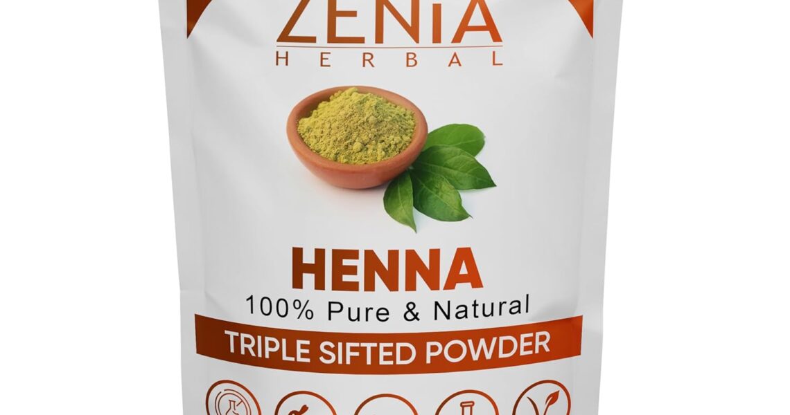 Zenia 100% Pure & Natural Henna Powder (Lawsonia Inermis) | 908 grams (2 lbs) | Orange-Red Hair Color | Triple Sifted | Fresh from Rajasthan | No Chemicals, No Additives, $17.99