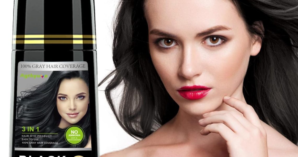 Instant Black Hair Shampoo, 3 in 1 Natural Black Hair Dye Shampoo with Herbs, Cover Greys Hair for Men & Women, Permanent Black Hair Color – Ammonia Free, Herbal Black Hair Dye 400ml (Black), $19.99