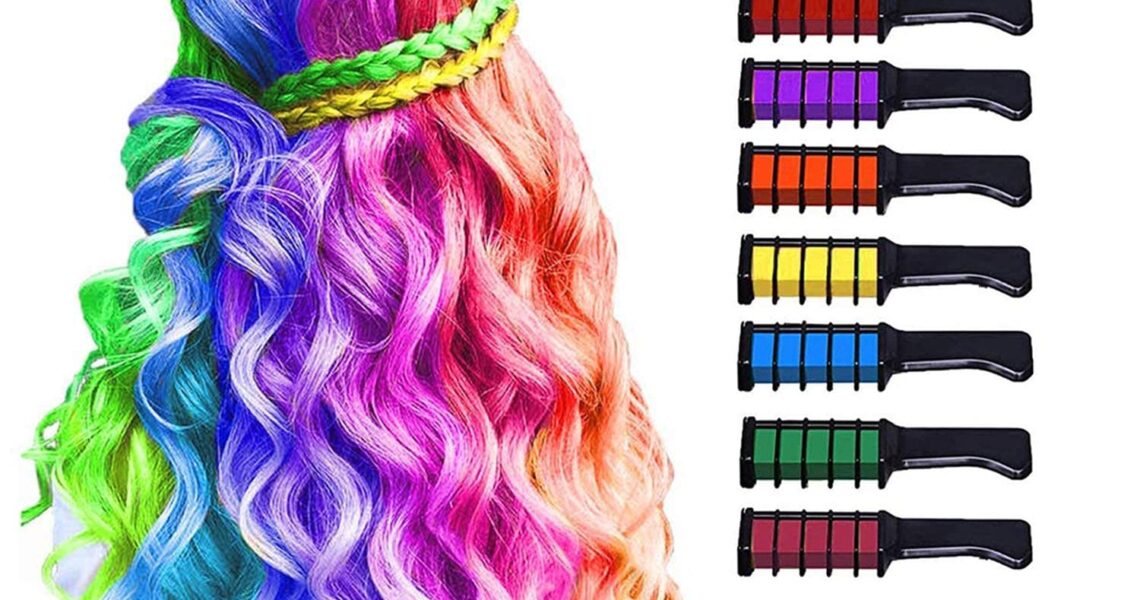 MSDADA 10 Color Hair Chalk for Girls – Hair Chalk Comb Kids Temporary Hair Color Dye – Teen Girl Gift Hair Stuff Accessories Makeup Kit Christmas Gifts Toys for Girls Age 6 7 8 9 10 11 12 13 Year Old, $8.98