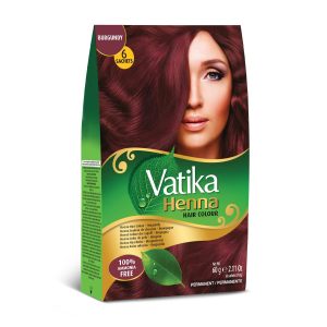 Vatika Naturals - Burgundy, Henna Hair Dye and Conditioner, 100% Grey Coverage, 6 Sachets (2.11 Ounce Each), Ammonia Free, Semi-Permanent, For Normal Hair, Suitable for Grey Hair, $8.35
