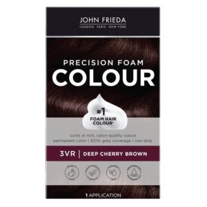 John Frieda Deep Cherry Brown 3VR Permanent Foam Hair Color, 1 Application, $12.99