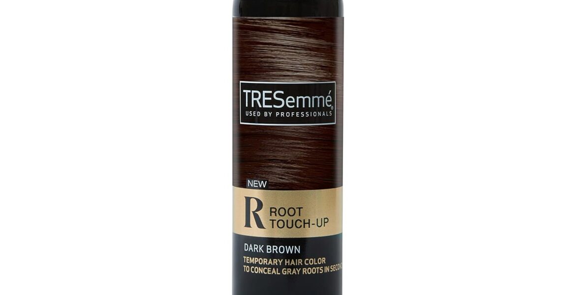 TRESemm Temporary Hair Color Root Touch-Up Dark Brown Ammonia-free, Peroxide-free Root Cover Up Spray 2.5 Fl Oz, $8.44