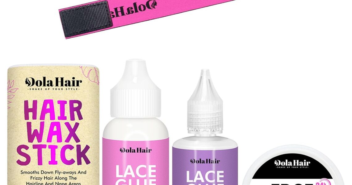 Dolahair Lace Wig Glue Kit Lace Front Glue Kit for Wigs Waterproof Wig Glue Strong Hold Wig Glue Kit Wig Install Kit Wig Installation Kit Lace Front Kit Hair Replacement Adhesive Invisible Bonding, $9.99