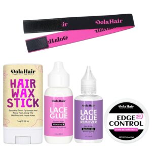 Dolahair Lace Wig Glue Kit Lace Front Glue Kit for Wigs Waterproof Wig Glue Strong Hold Wig Glue Kit Wig Install Kit Wig Installation Kit Lace Front Kit Hair Replacement Adhesive Invisible Bonding, $9.99