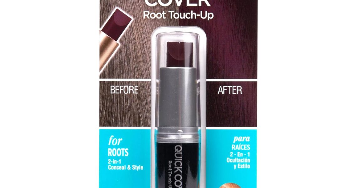 RED by Kiss Quick Cover Root Touch Up Stick Type Water-Resistant Temporary Gray Concealer Cover Up Brush for Hair and Beard (Deep Wine), $6.99