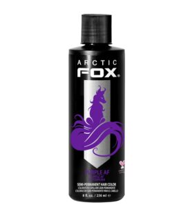 ARCTIC FOX Vegan and Cruelty-Free Semi-Permanent Hair Color Dye (8 Fl Oz, PURPLE AF), $19.99