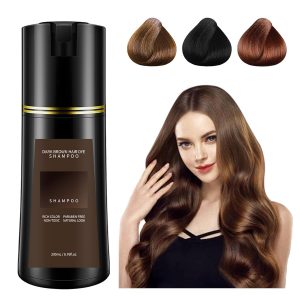 Natural Hair Dye Shampoo, Dye Shampoo 3-in-1, Ammonia & Paraben Free, for Men & Women (Dark Brown), $18.99