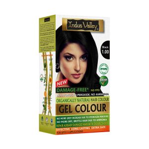 Indus Valley Natural Organic Damage Free Gel Hair Color | Ammonia Free, Vegan & Cruelty Free | Up to 100% Gray Coverage, Long Lasting Results |Black 1.0 (20gram+200ml), $15.95