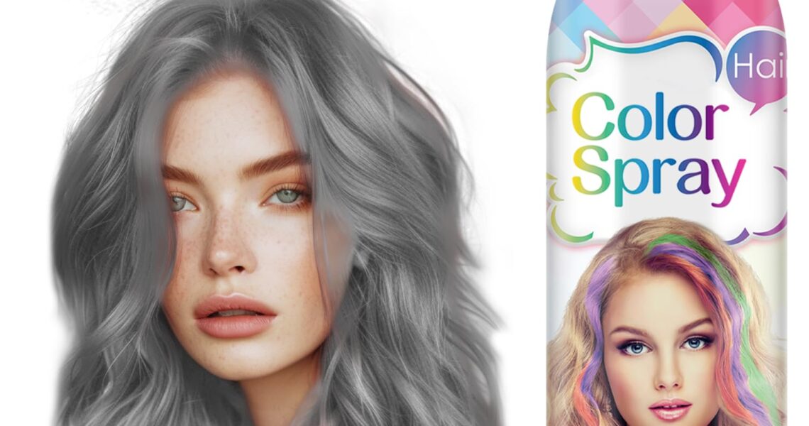 Temporary Hair Color Spray for Women and Kids, Natural Washable Gray Hair Dye Pomades, One-time Use Hair Color Wax, Disposable Natural Hair Strong Style for Christmas Party,Hollowen,Cosplay (Gray), $9.99