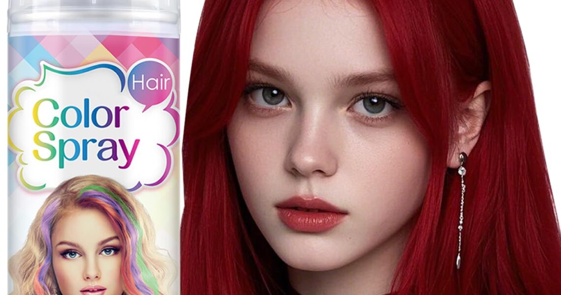 Temporary Hair Color Spray For Kids and Women One-Time Use,Natural Washable Fired Red Hair Dye Pomades for Cosplay Party DIY,Christmas Party, Halloween Dye(Fired Red,120 ML)., $9.99