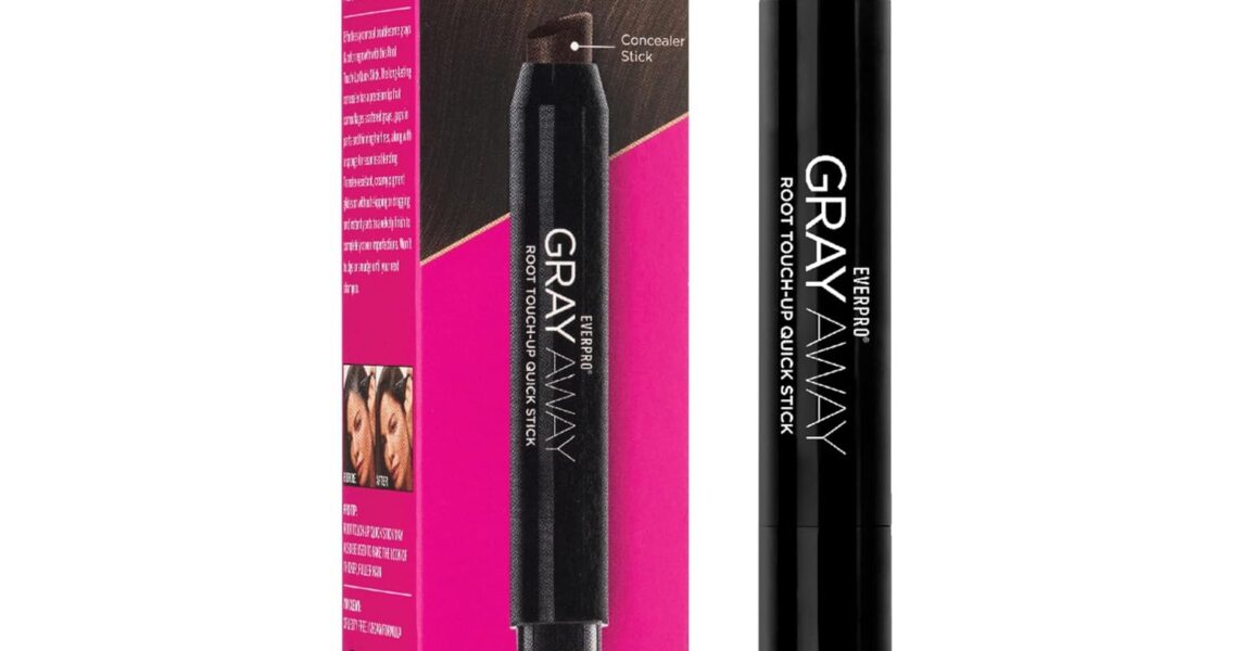 EVERPRO Gray Away Root Touchup Quick Stick, Black/Dark Brown, 0.1 Oz, $9.99