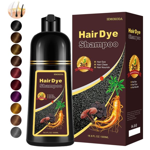 Instant Chestnut Brown Hair Dye Shampoo for Gray Hair 3 in 1, Natural Hair Color Shampoo for Women Men, Brown Hair Dye, Long- Lasting Hair Dye 16.9 Fl Oz (Chestnut brown), $23.99